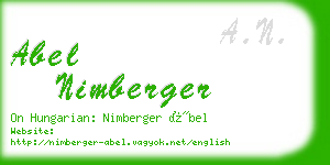 abel nimberger business card